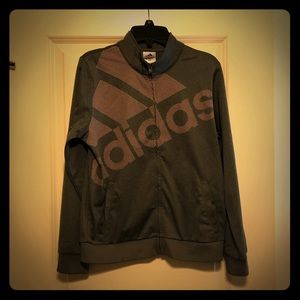 Adidas Girls Gray and Pink Zip Up Jacket sz 16 XL